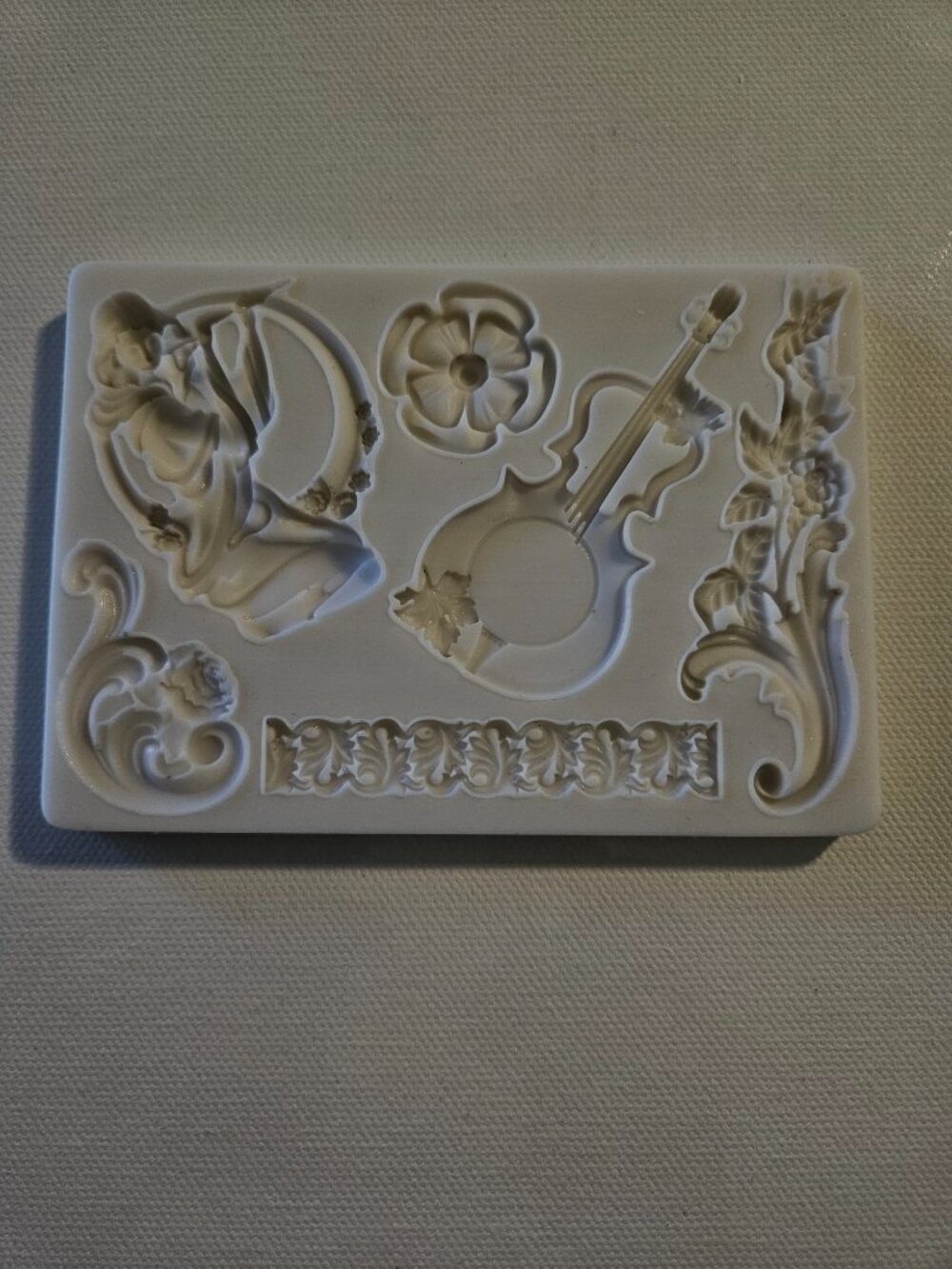 Silicone Mold with Musical & Floral Designs